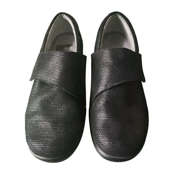 Alegria Shoes Women's Size 40 (US 9.5-10) LAU-870 Black Leather Slip On Strap - Picture 1 of 7